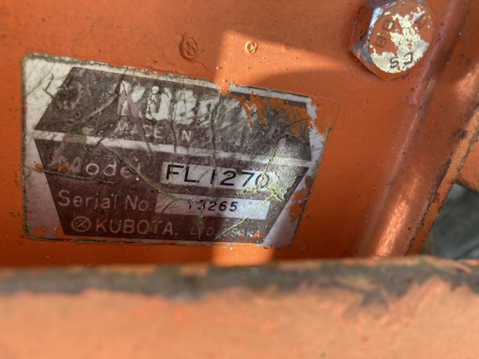 Kubota FL1270 Rotary Tiller Compact Tractor Implement - Image 7 of 7
