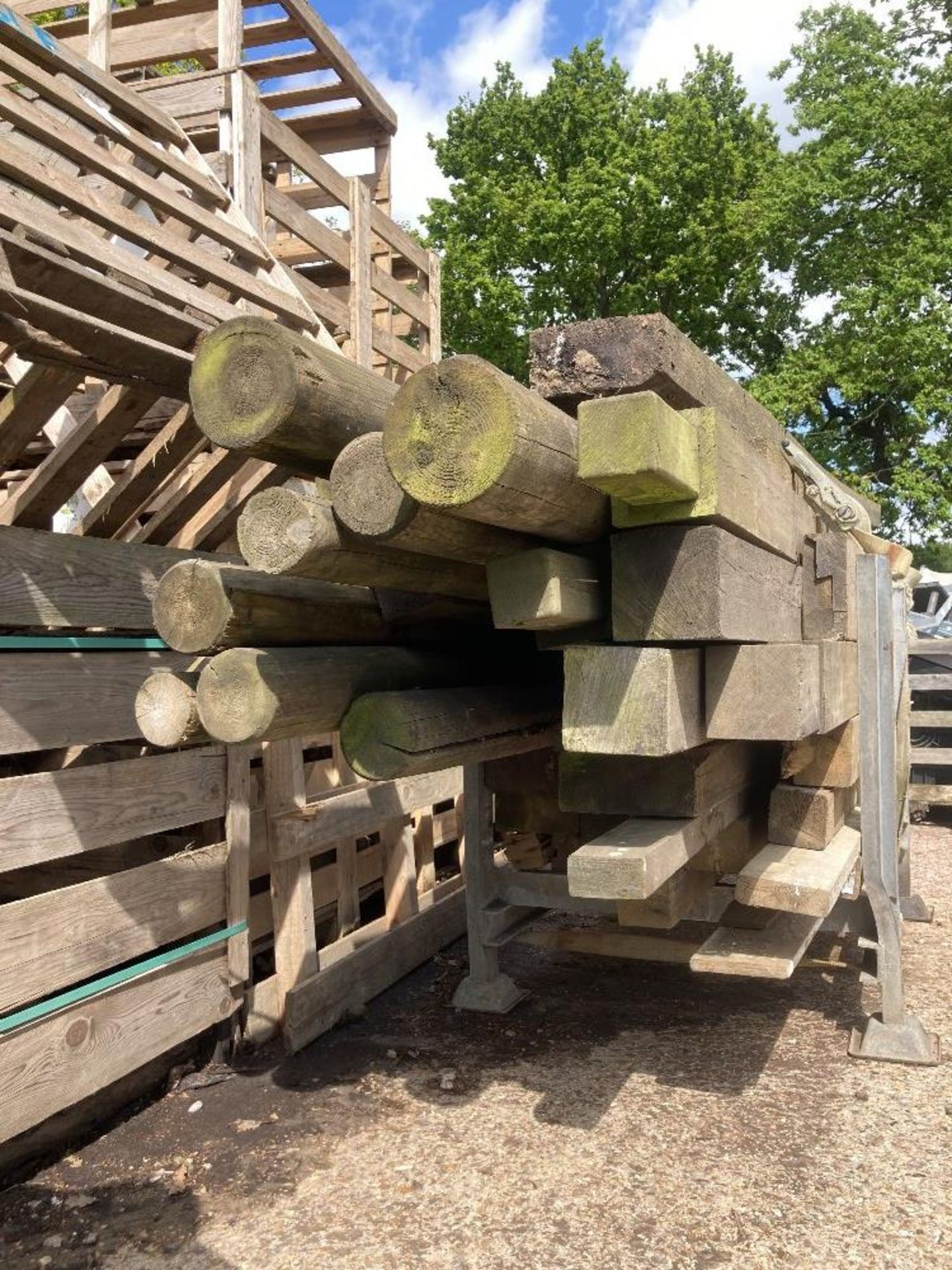 Steel Stillage to Include Large Quantity of Various Length Timber - Image 4 of 4