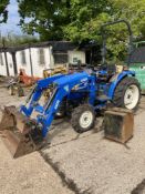 New Holland T1560 4X4 Tractor with Lewis 25QH Compact Tractor Loader