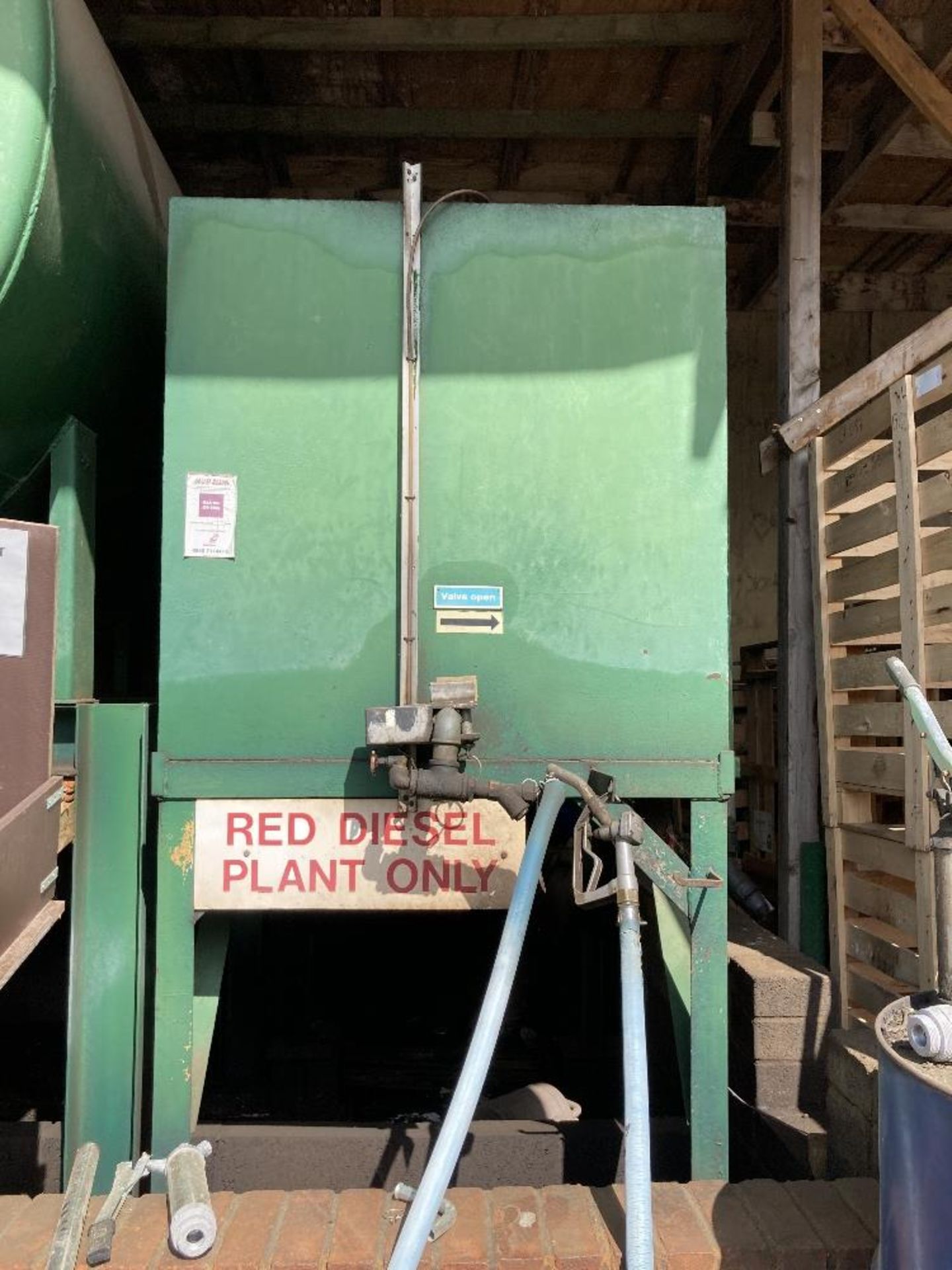 Galvanised Steel Fuel Bowser on Steel Stand