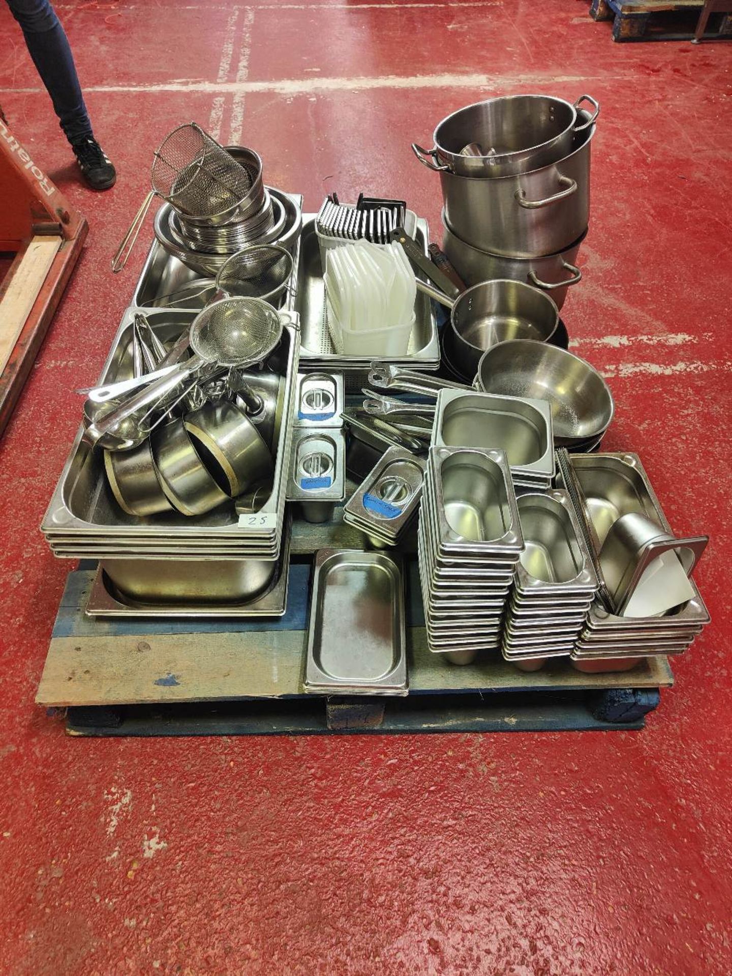 Large Quantity of Stainless Steel Cooking Equipment and Utensils