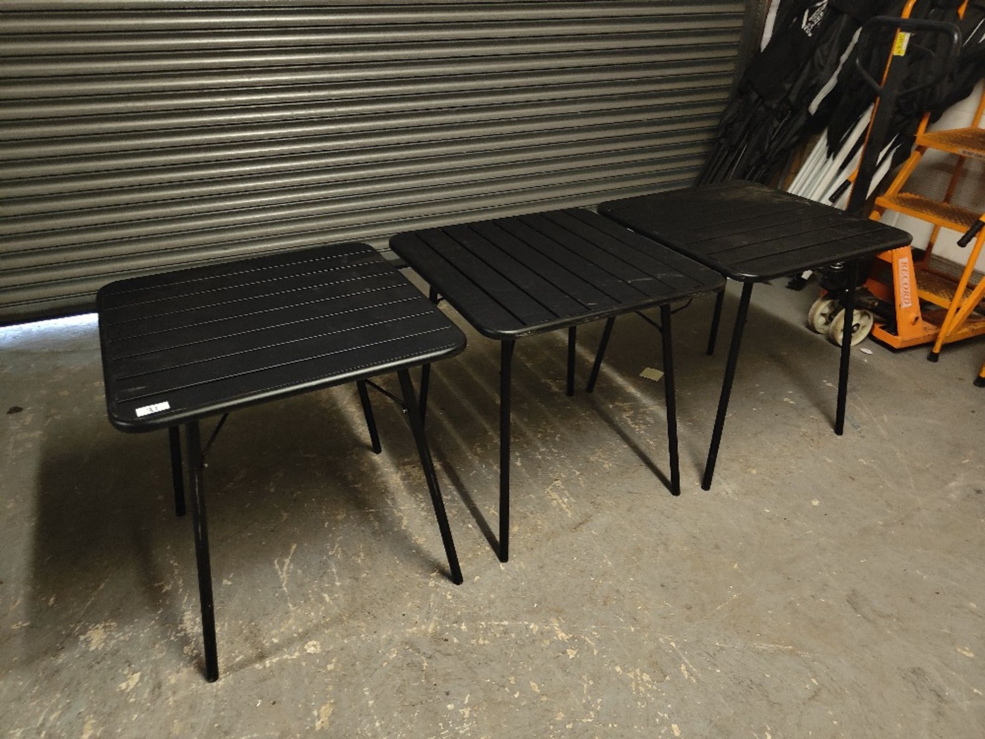 (3) Metal Colapsible Two Person Dining Tables - Image 2 of 3