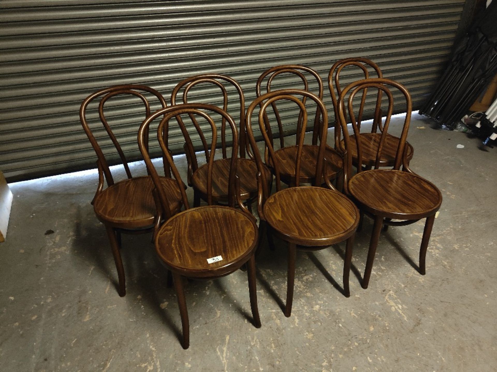 (7) Mahogany Wooden Dining Chairs - Image 2 of 3