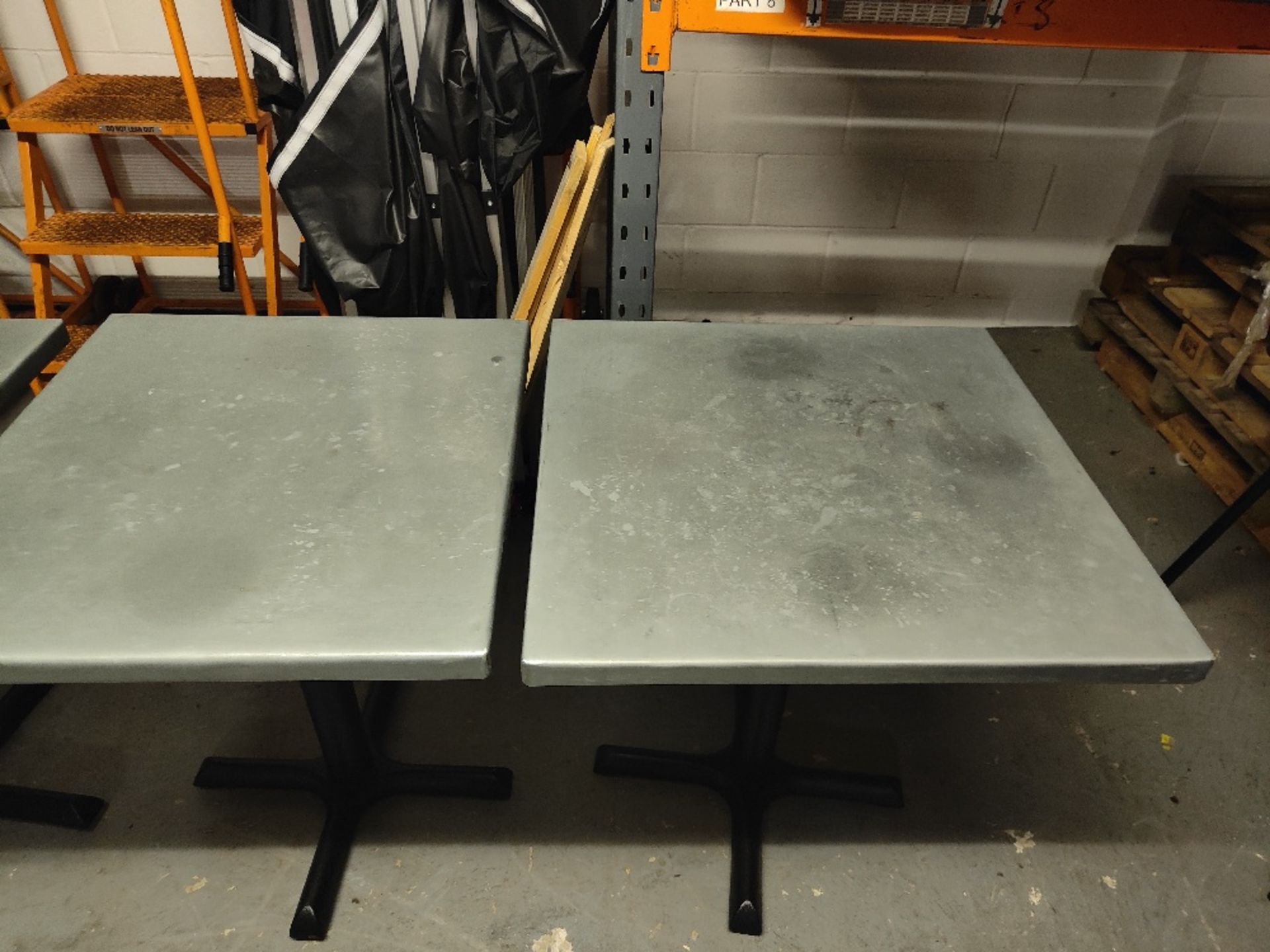 (3) Metal Top Two Person Dining Tables - Image 5 of 5