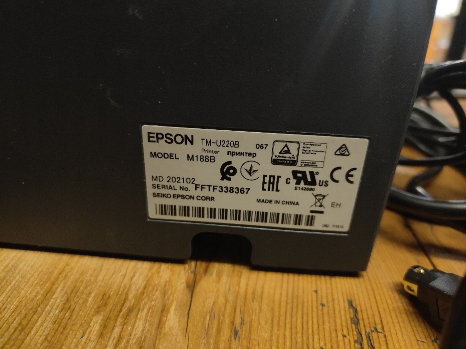 (2) Epson TM-U220B Receipt Printers - Image 5 of 5