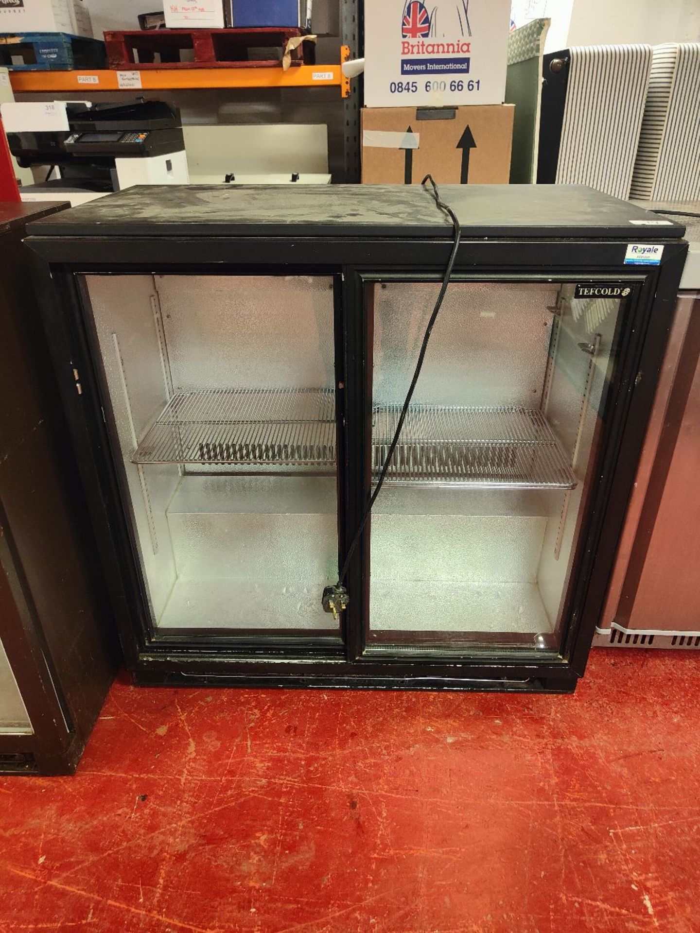 Tefcold BA20S Two Glass Door Undercounter Refrigerator