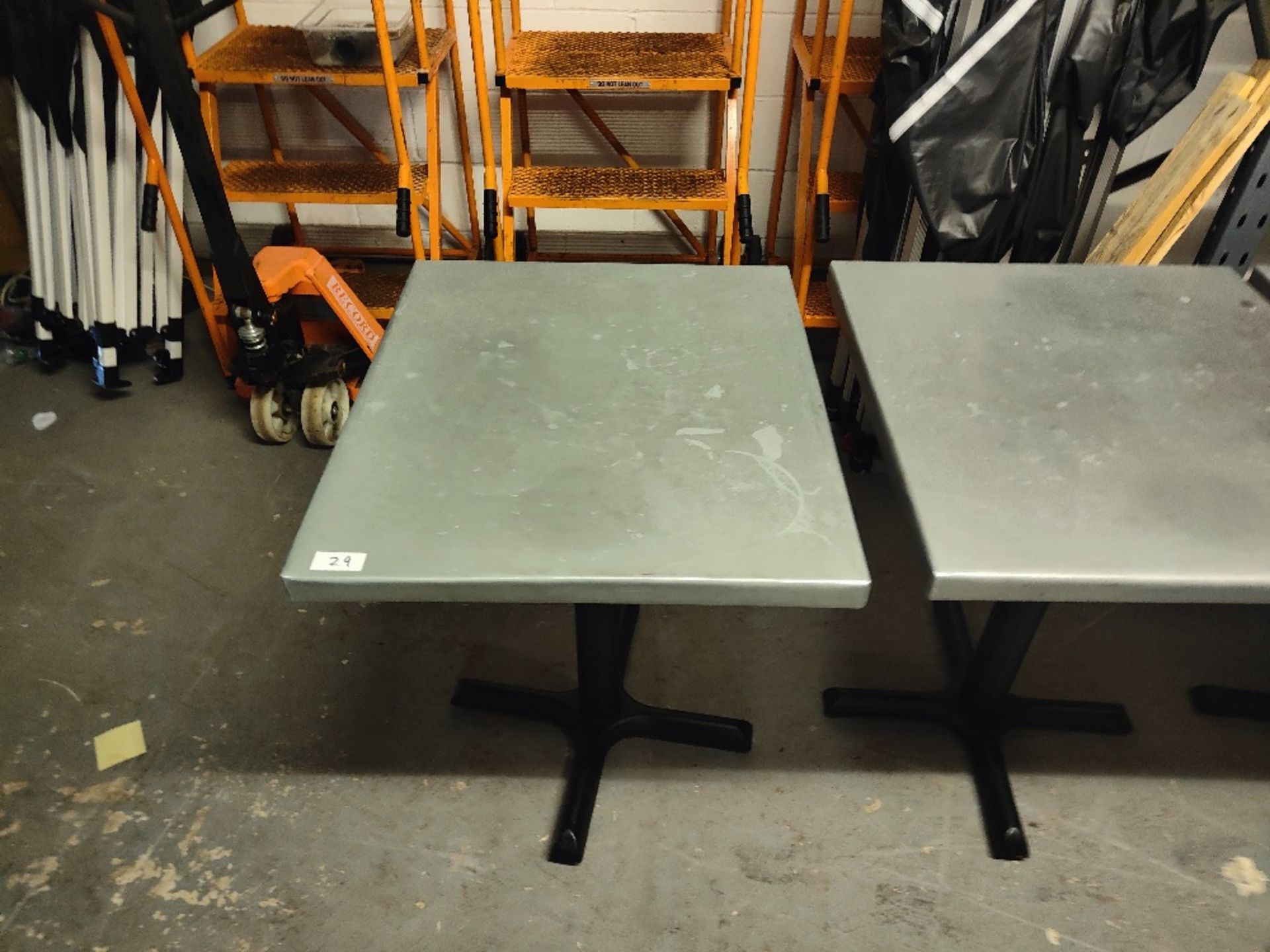 (3) Metal Top Two Person Dining Tables - Image 3 of 5