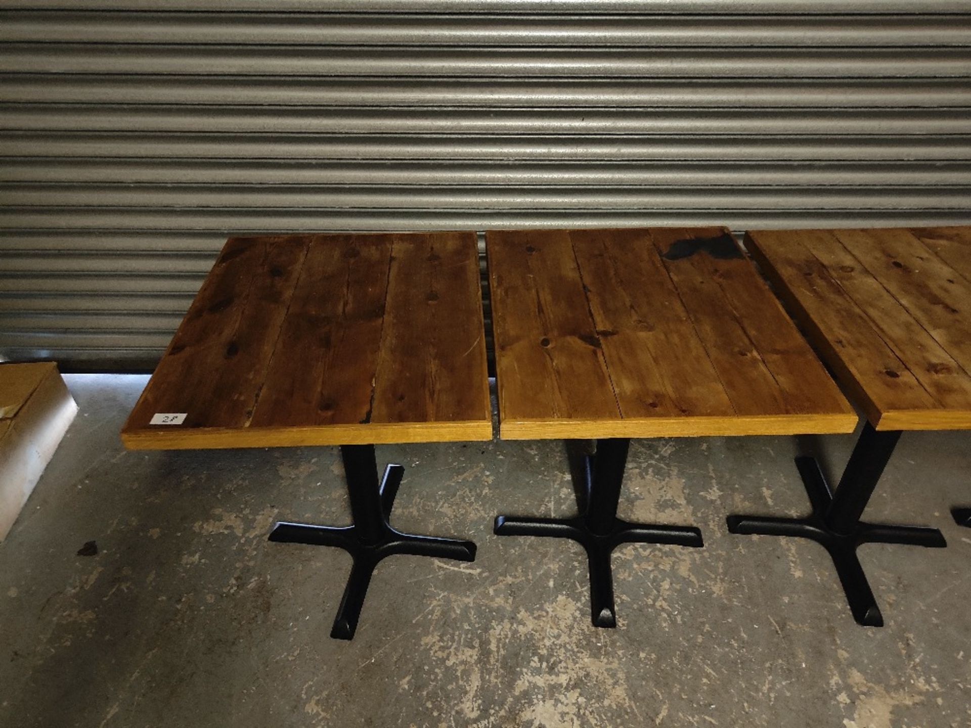 (4) Wooden Top Two Person Dining Tables - Image 3 of 5