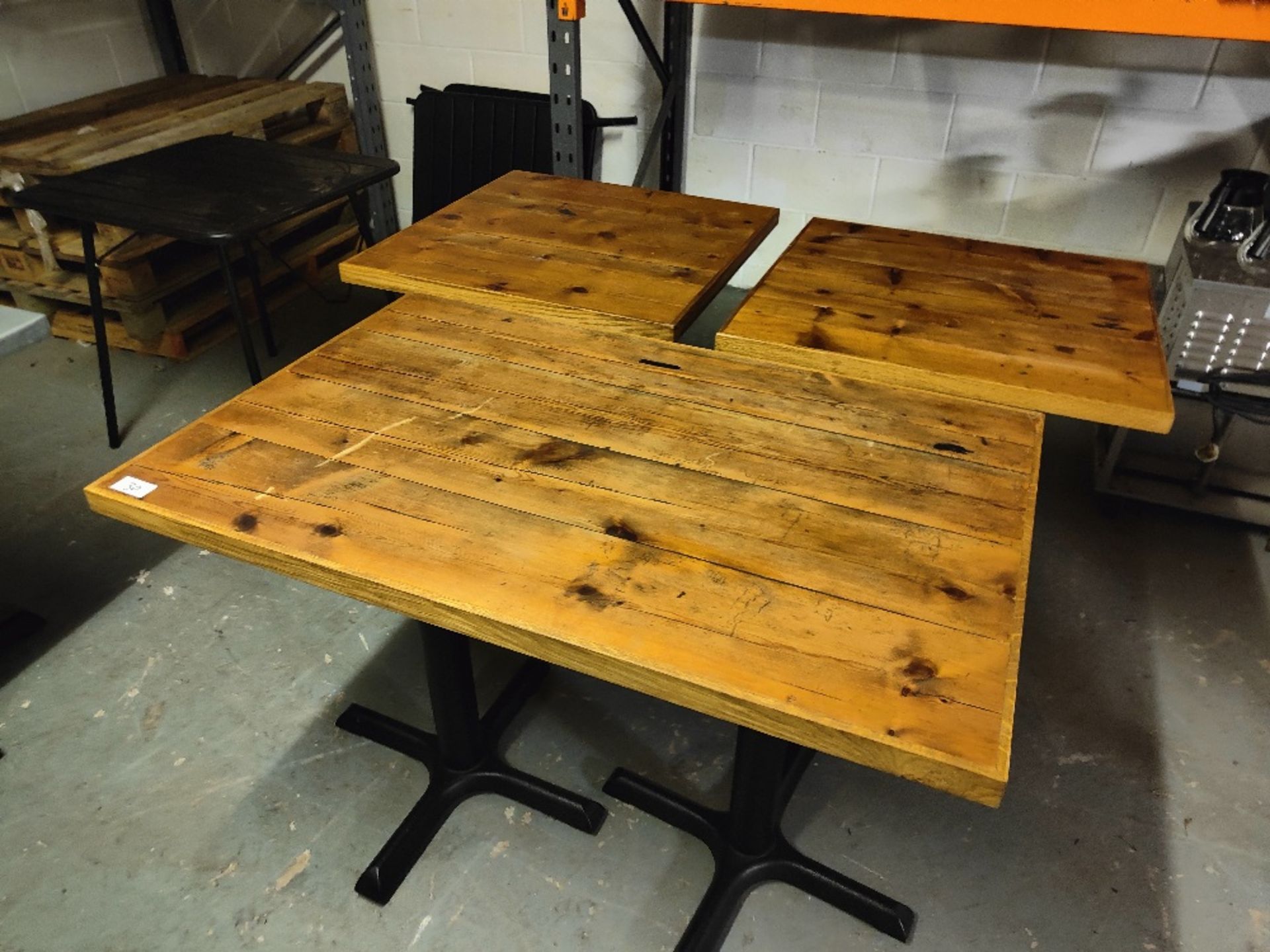 (2) Wooden Two Person Dining Tables and (1) Four Person Dining Table - Image 3 of 3