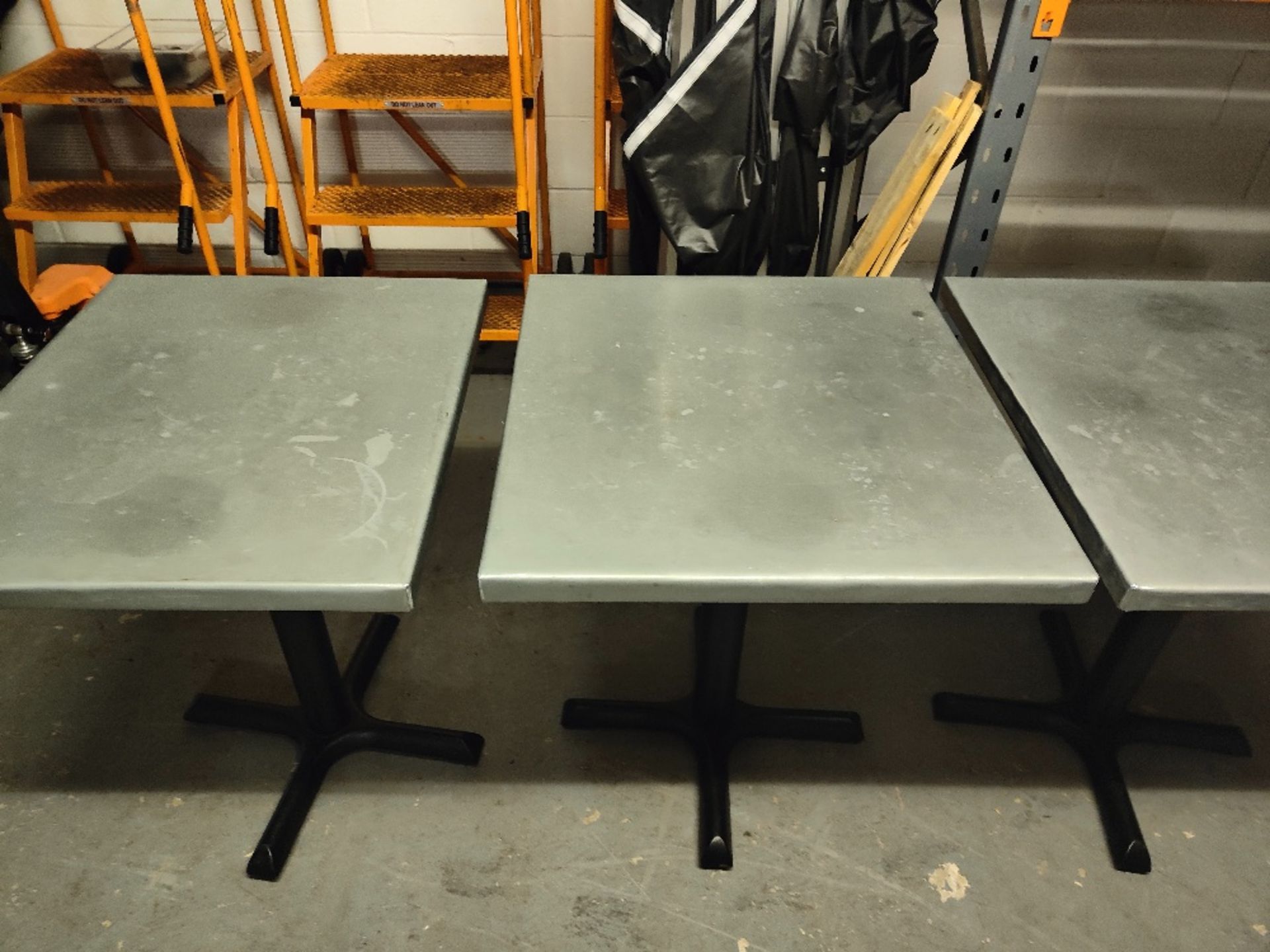 (3) Metal Top Two Person Dining Tables - Image 4 of 5