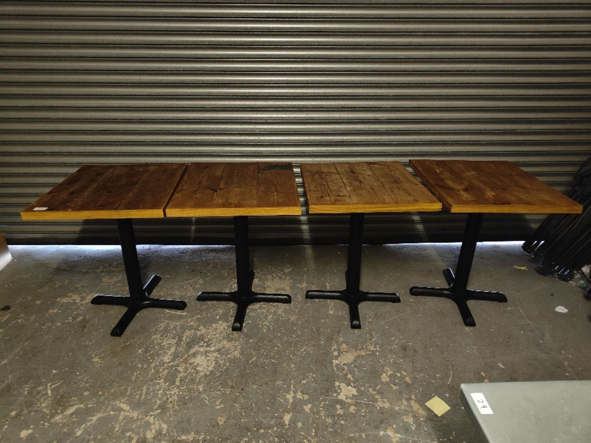 (4) Wooden Top Two Person Dining Tables