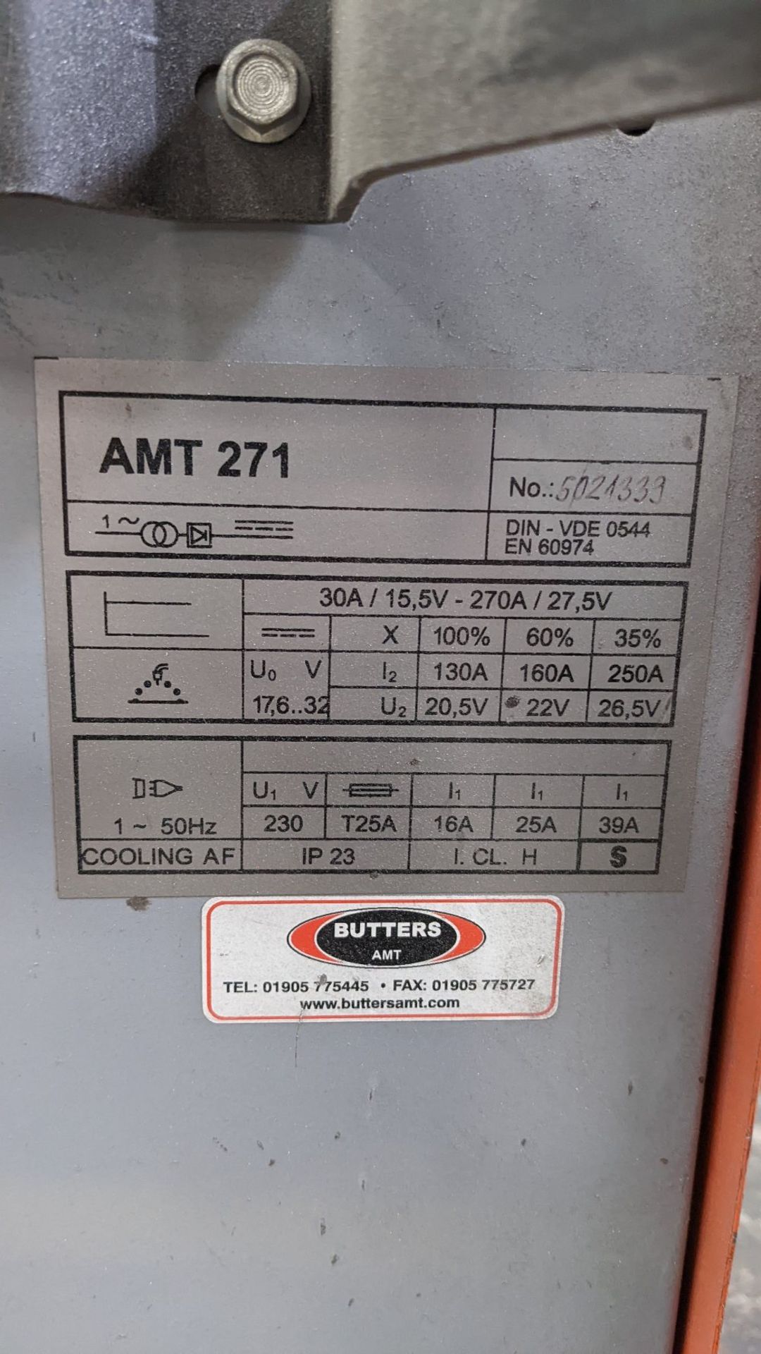 Butters 3-phase AMT271 MIG welder - Bild 3 aus 4