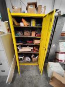 Metal cabinet with contents as lotted