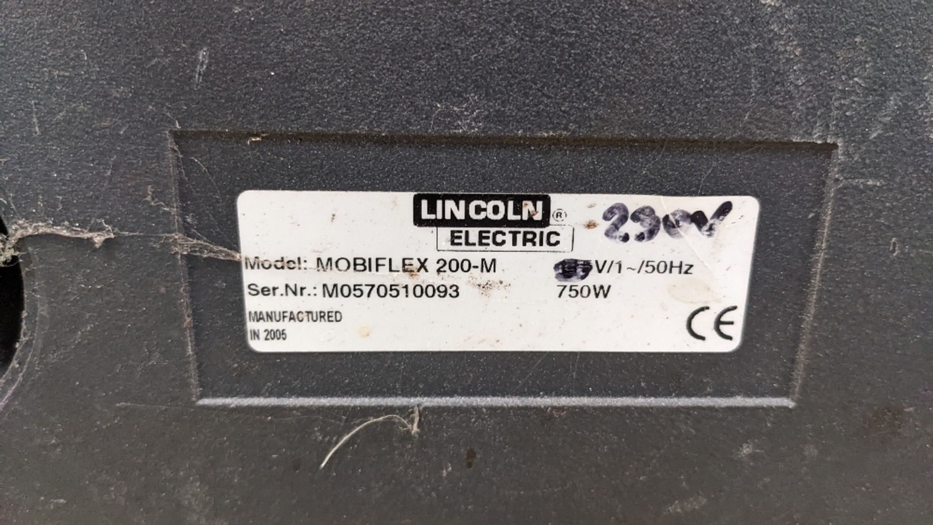 Lincoln Electric 240v Mobi-flex 200-M fume extractor (2005) - Image 4 of 5