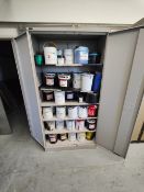 Metal cabinet with contents as lotted