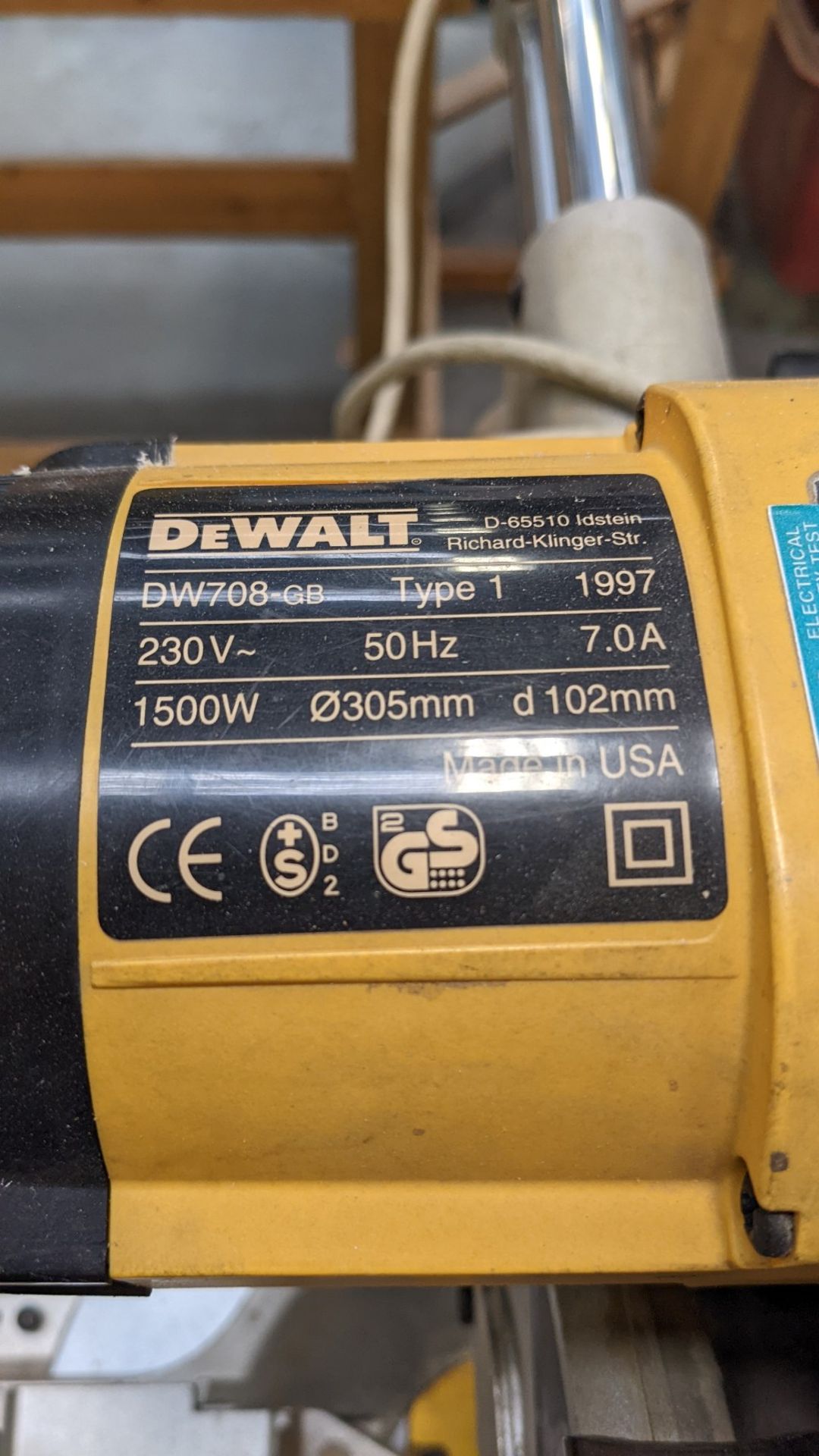 Dewalt DW708GB bench top chop saw (1997) - Bild 3 aus 3