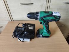 Hitachi cordless drill with (2) batteries and charger