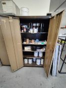 Metal cabinet with contents as lotted