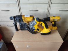 Dewalt hammer drill, jigsaw and drill