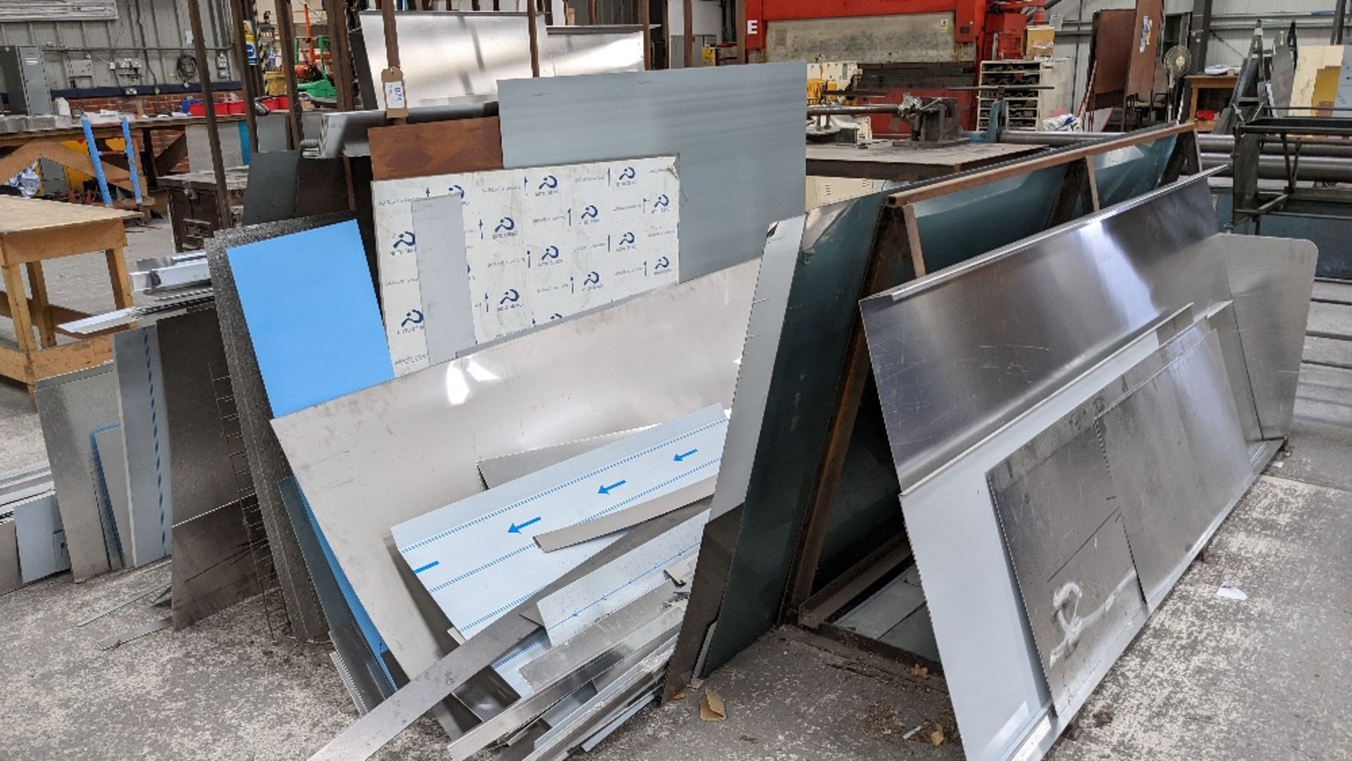 Contents of rack: Quantity Stainless steel & aluminium sheet offcuts - Image 7 of 7