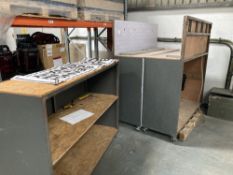 (3) Wooden Mobile Bar Units used at Marketing Events