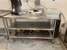 Mobile Stainless steel preparation table