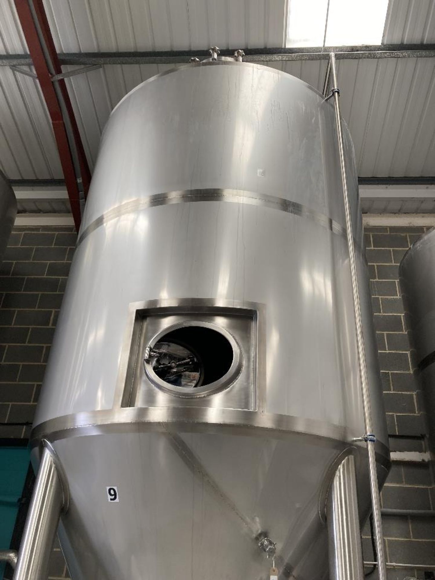 Unbranded stainless steel pressurised vertical conical vessel - Image 4 of 10