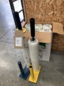 (6) Rolls Shrink Wrap and (2) Shrink Wrap Holders with part rolls