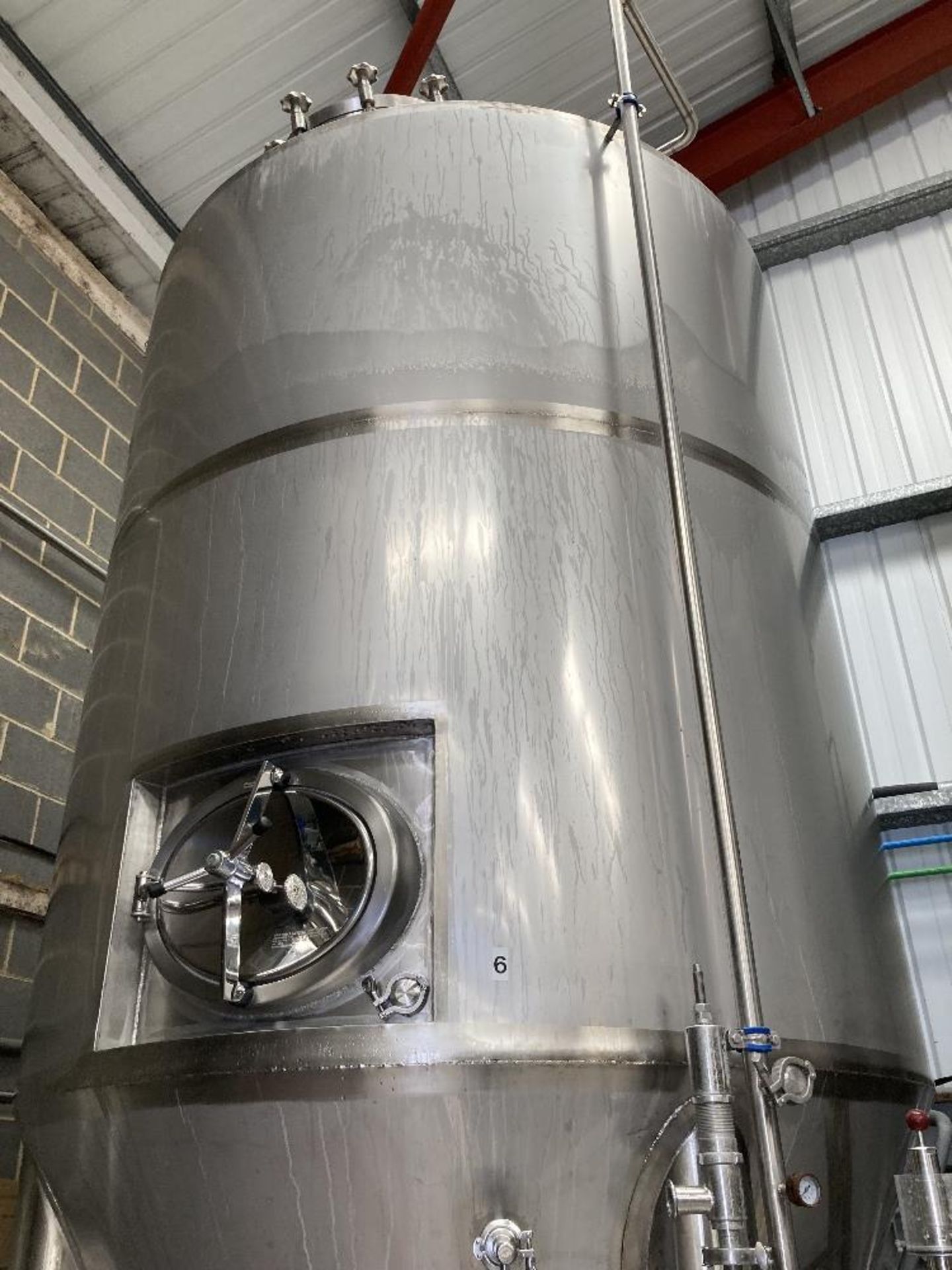 Unbranded stainless steel pressurised vertical conical vessel - Image 10 of 11