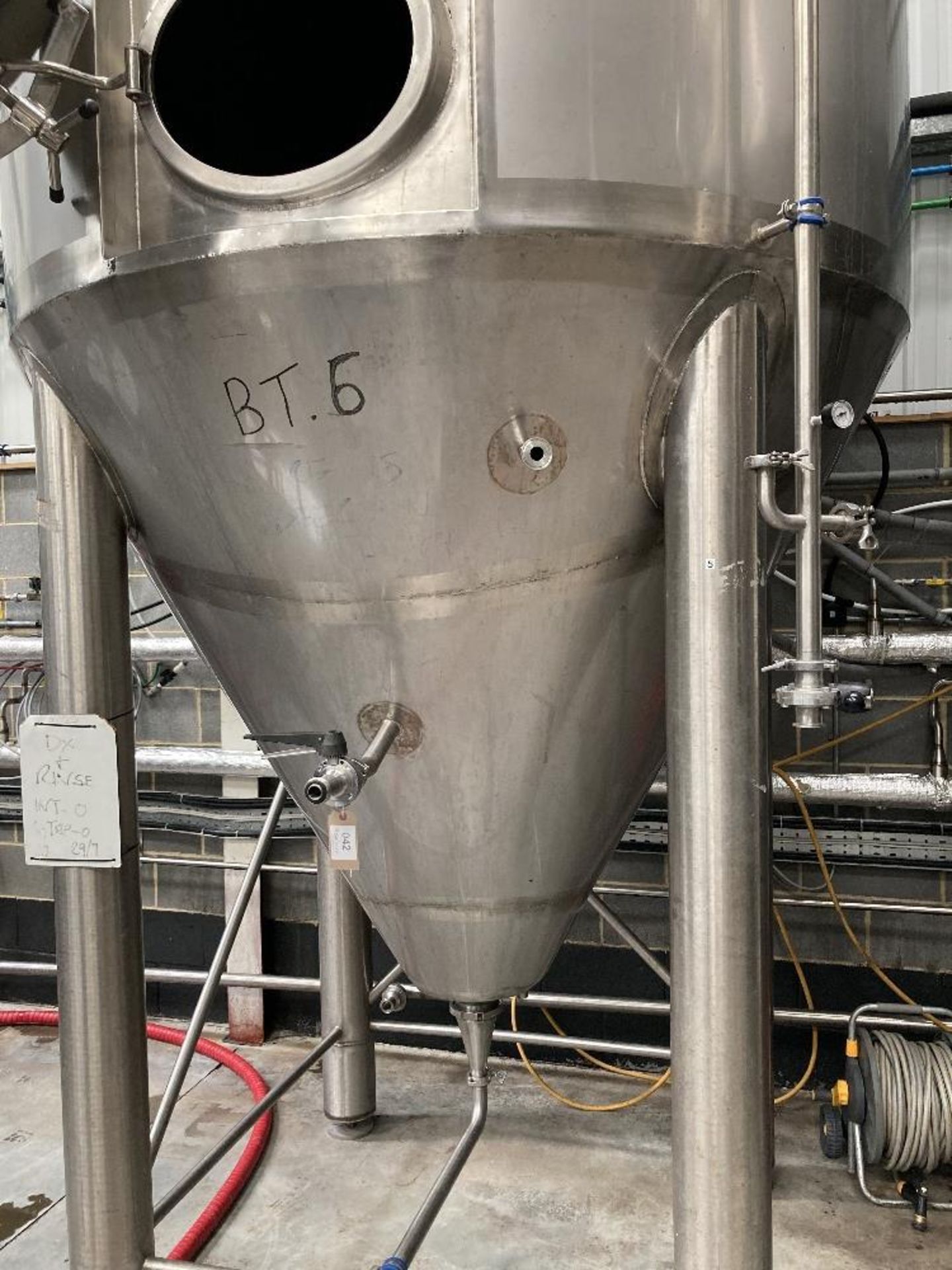 Unbranded stainless steel pressurised conical vessel - Image 3 of 5