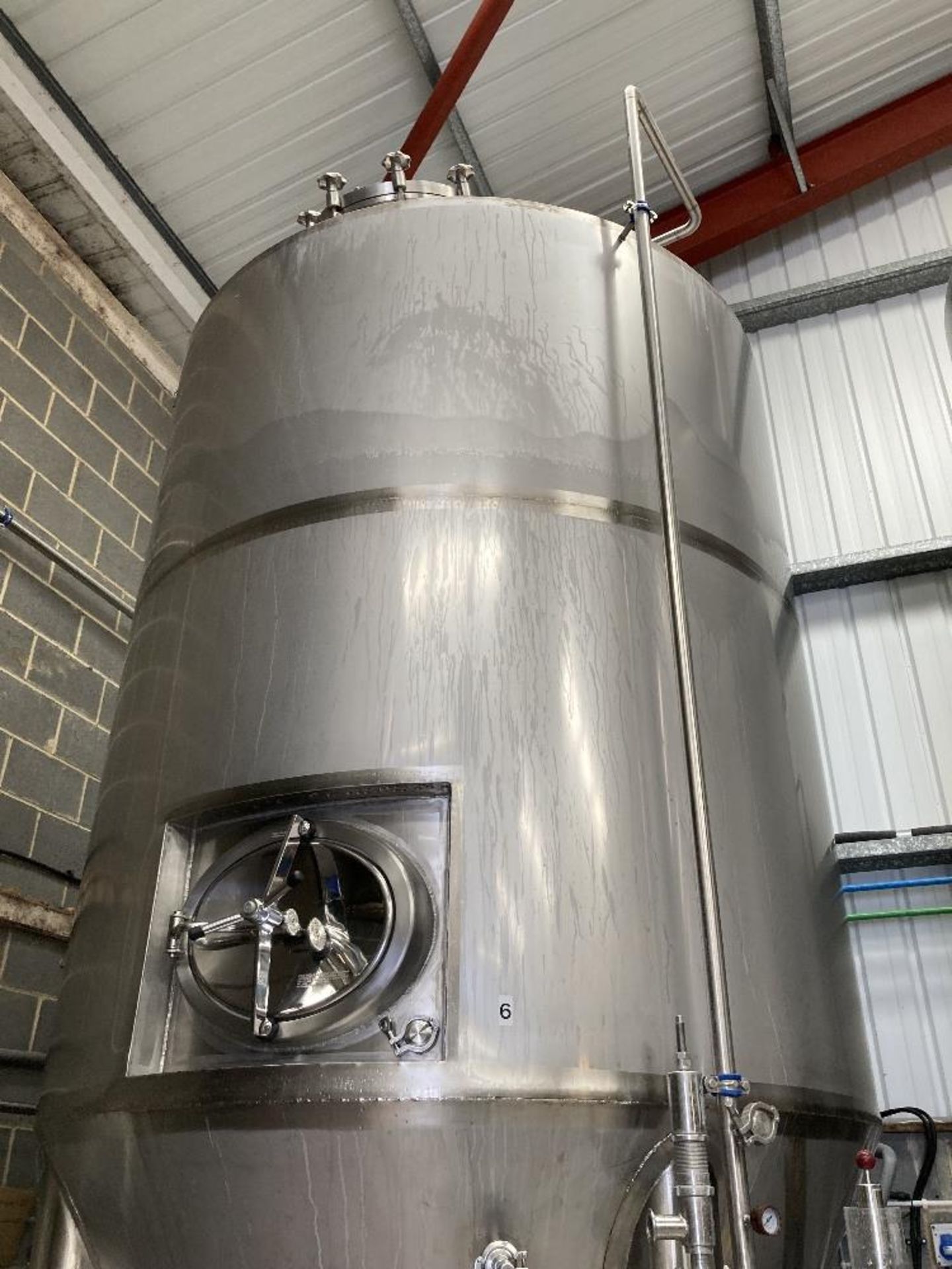 Unbranded stainless steel pressurised vertical conical vessel - Image 3 of 11