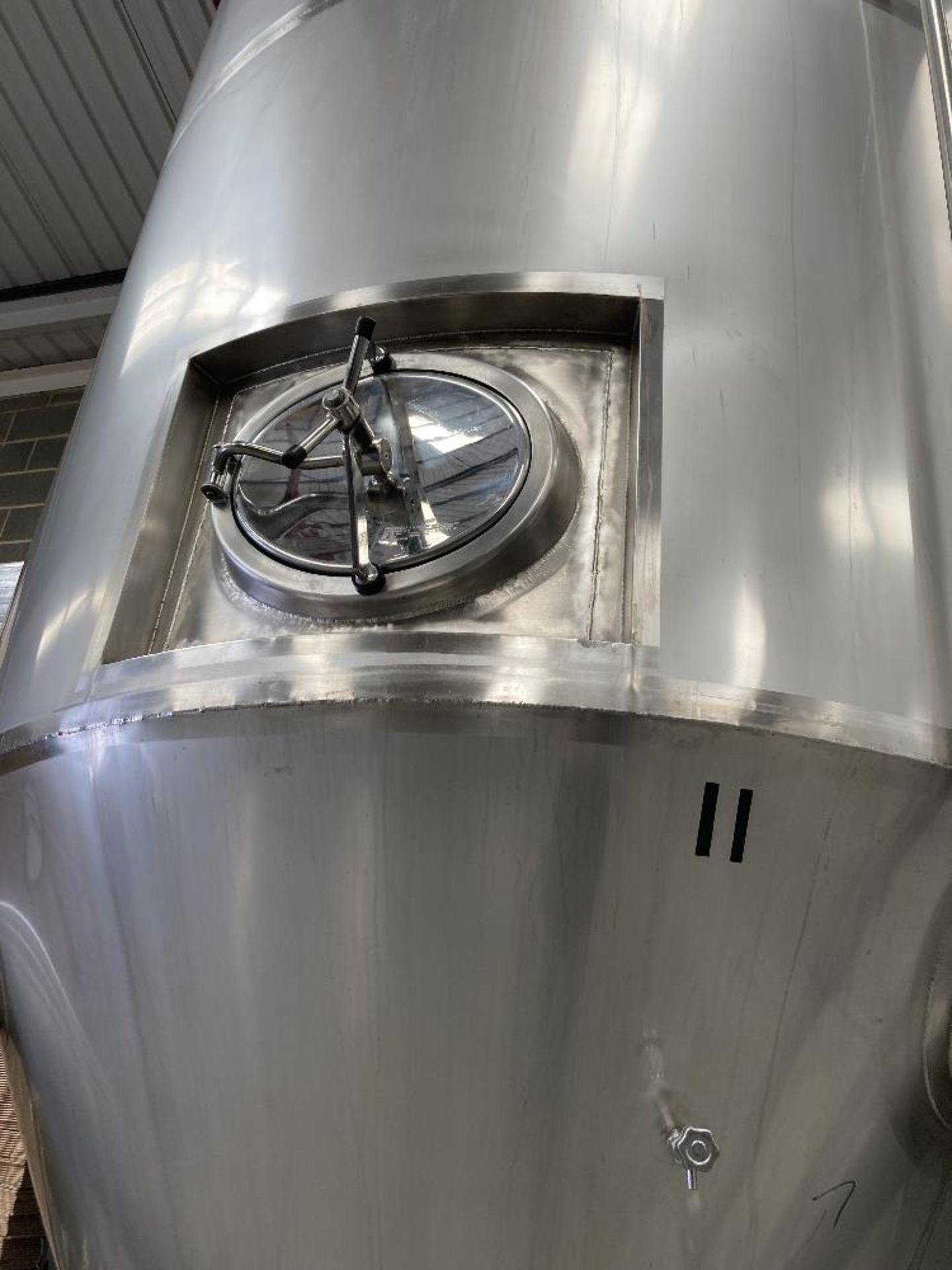 Unbranded stainless steel pressurised vertical conical vessel - Image 6 of 8