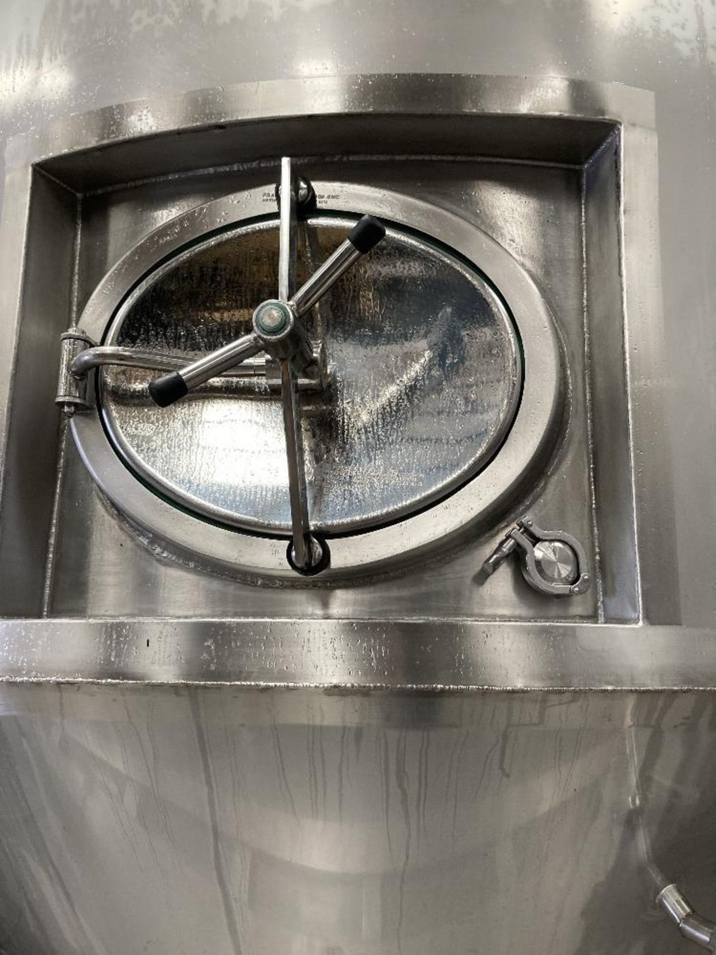 Unbranded stainless steel pressurised vertical conical vessel - Image 6 of 8