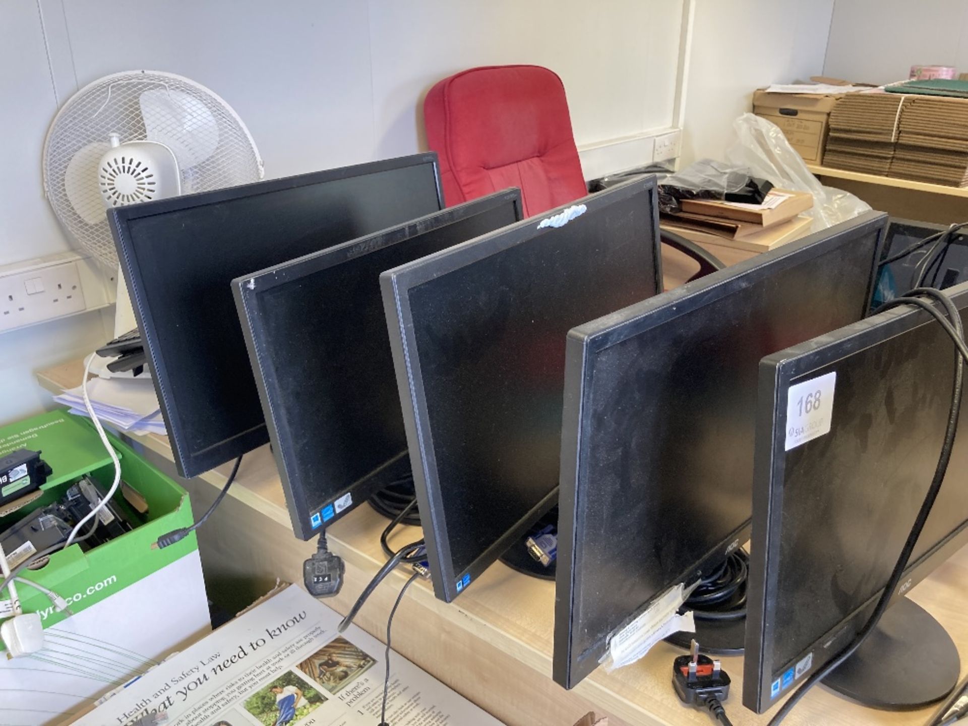 (6) Flat Screen Monitors - Image 6 of 6