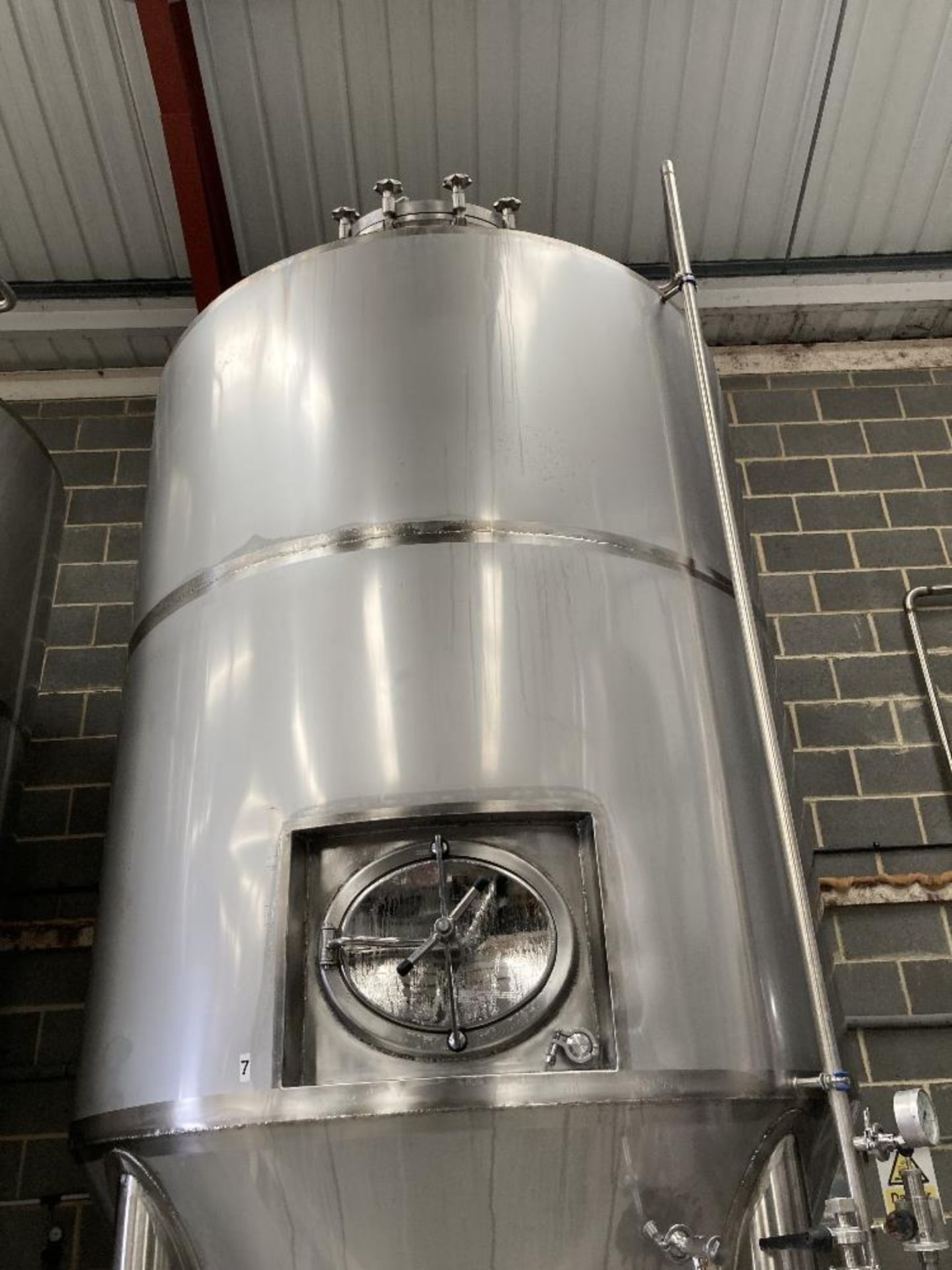 Unbranded stainless steel pressurised vertical conical vessel - Image 3 of 8