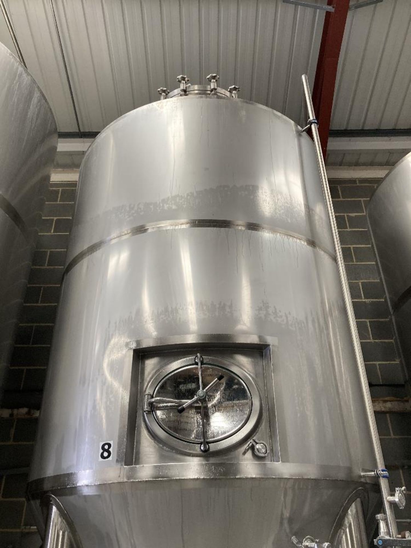 Unbranded stainless steel pressurised vertical conical vessel - Image 3 of 8