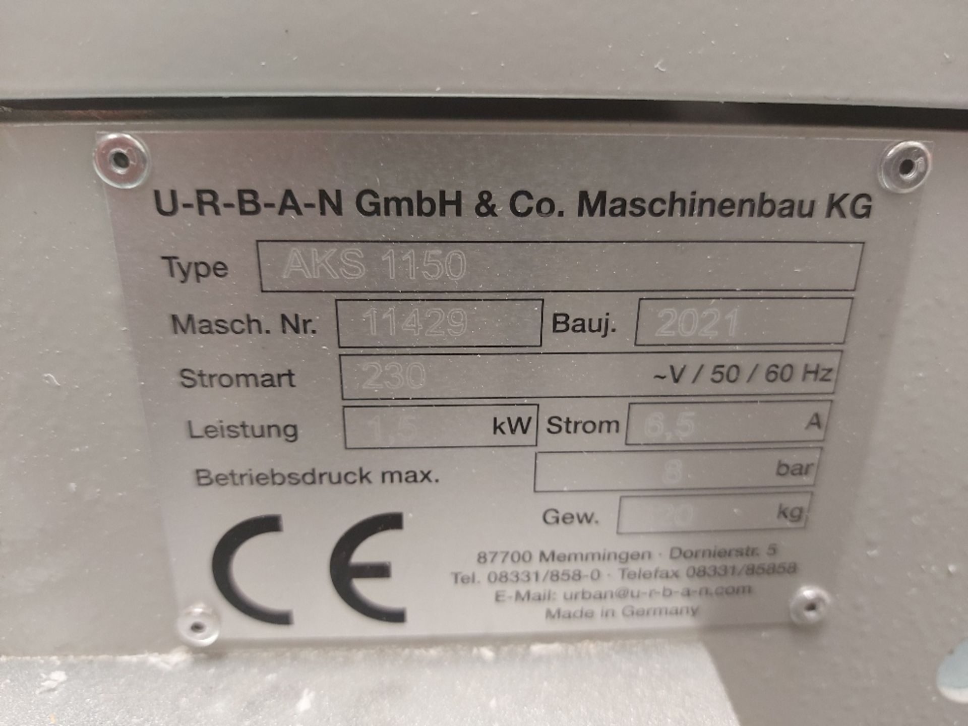 Urban AKS-1150 Single Head Variable Angle Welding Machine - Image 6 of 6