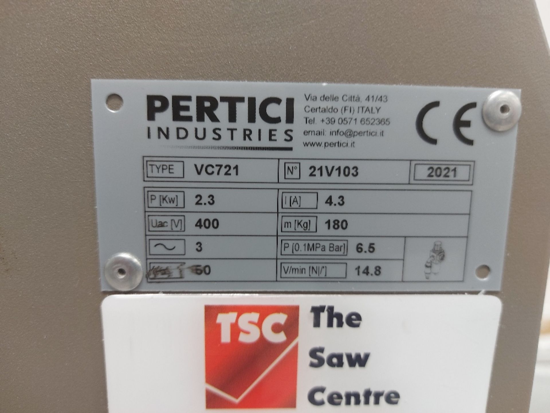 Pertici VC721 Semi Automatic V Notch Saw - Image 6 of 6