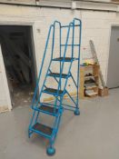 Five Tier Steel Warehouse Ladder