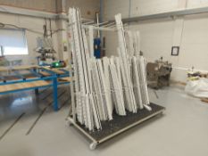 Mobile Twelve Section Steel Frame Storage Rack