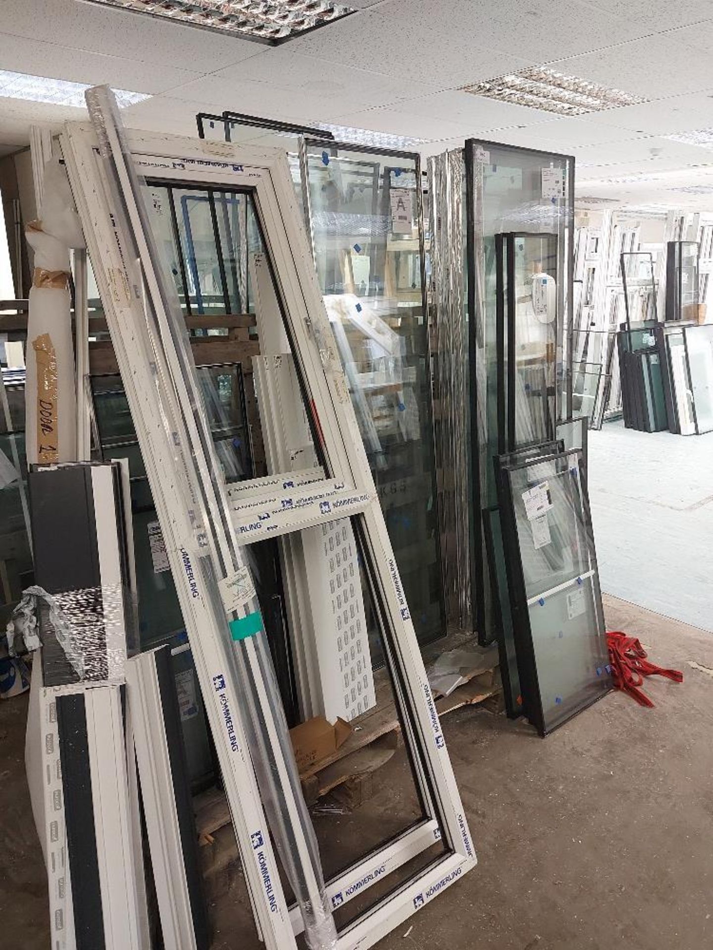 Quantity of UPVC Window Components & Double Glazing Glass Panels