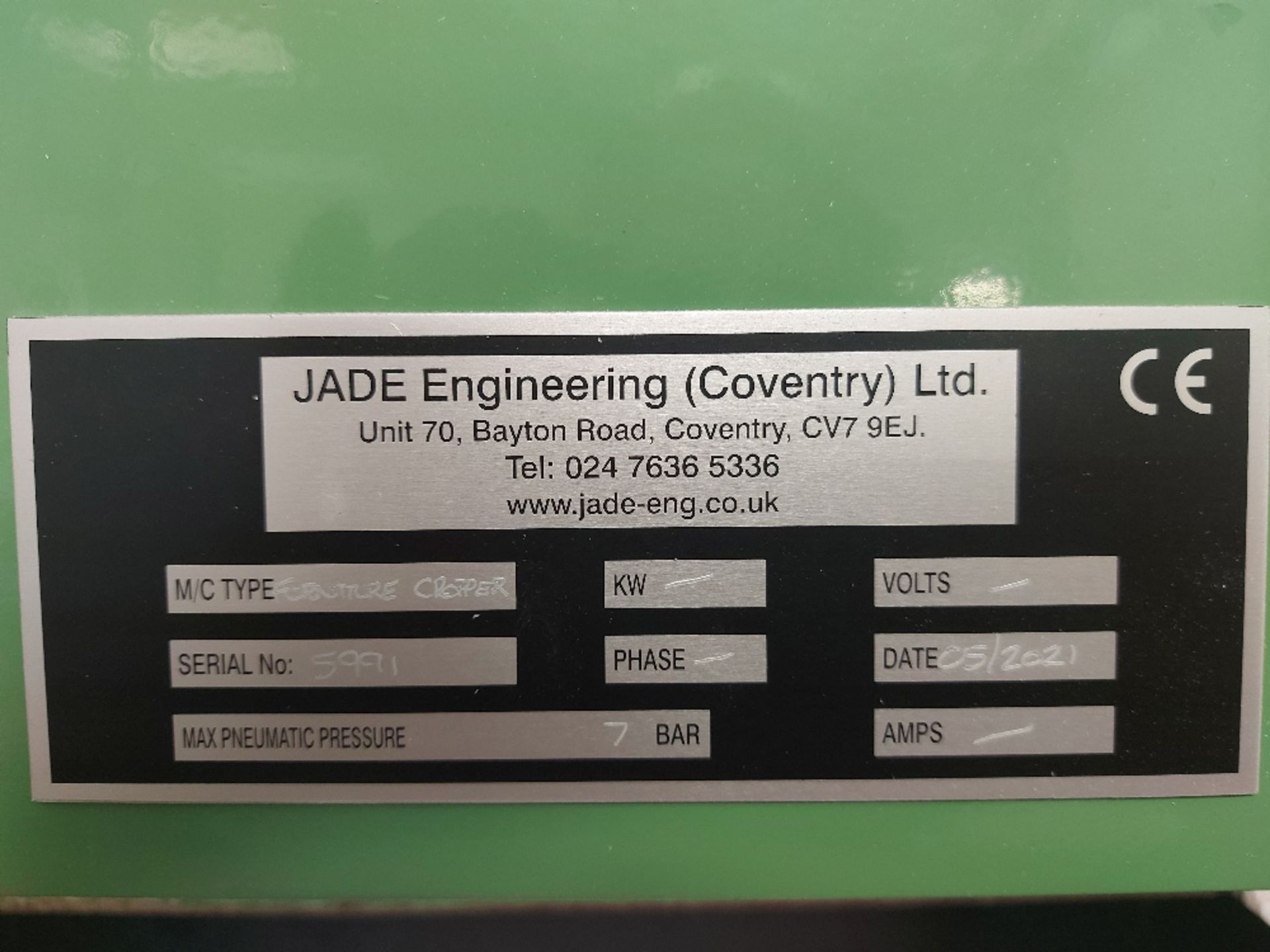 Jade Engineering FC1A Bench Mounted Pneumatic Gear Cropper - Image 4 of 4