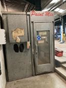 Galvanised steel freestanding paint mixing booth