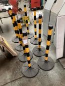 (8) freestanding barrier posts