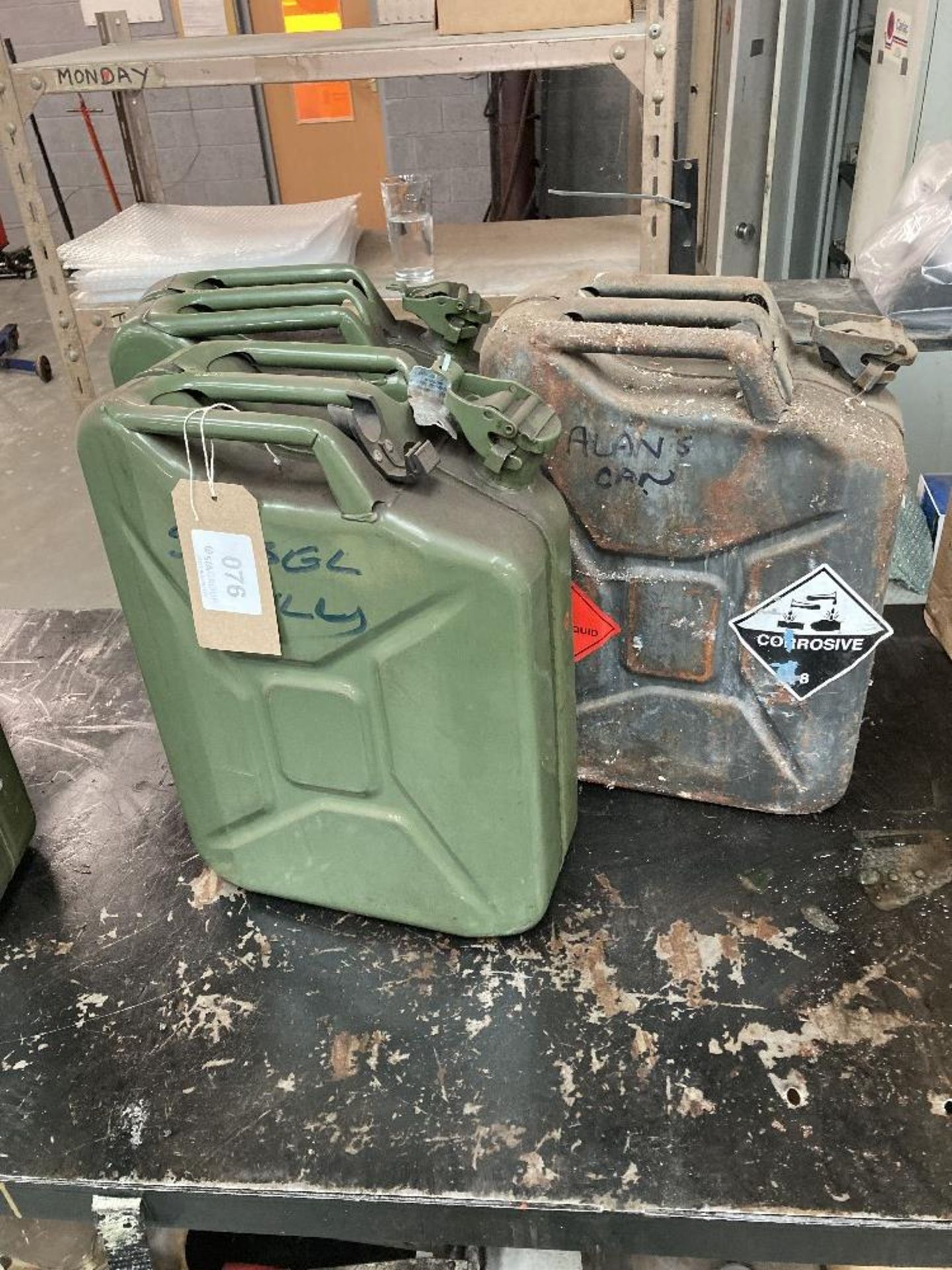 (3) Steel jerry cans
