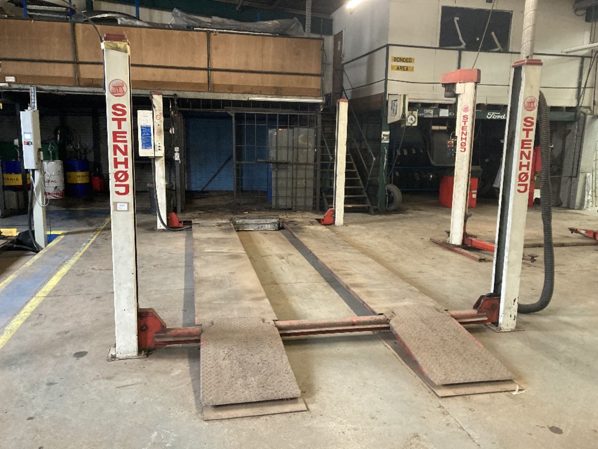 Stenhoj 5T BSAU 161 4 post vehicle lift, 3 tonne capacity