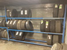 Tubular steel 2 section 3 tier tyre rack, Approximately 3.06m per bay