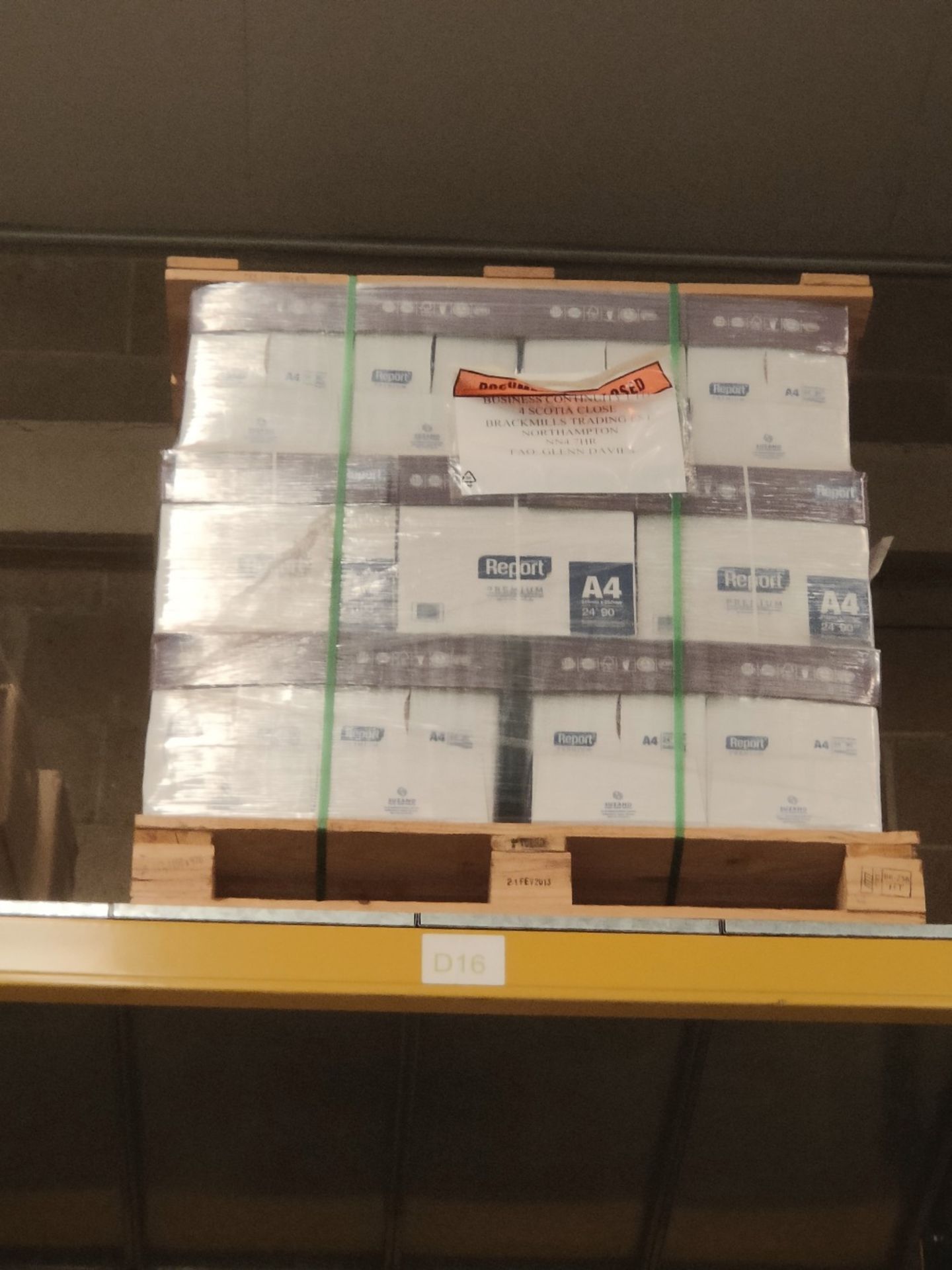 Pallet of A4 Copier Paper