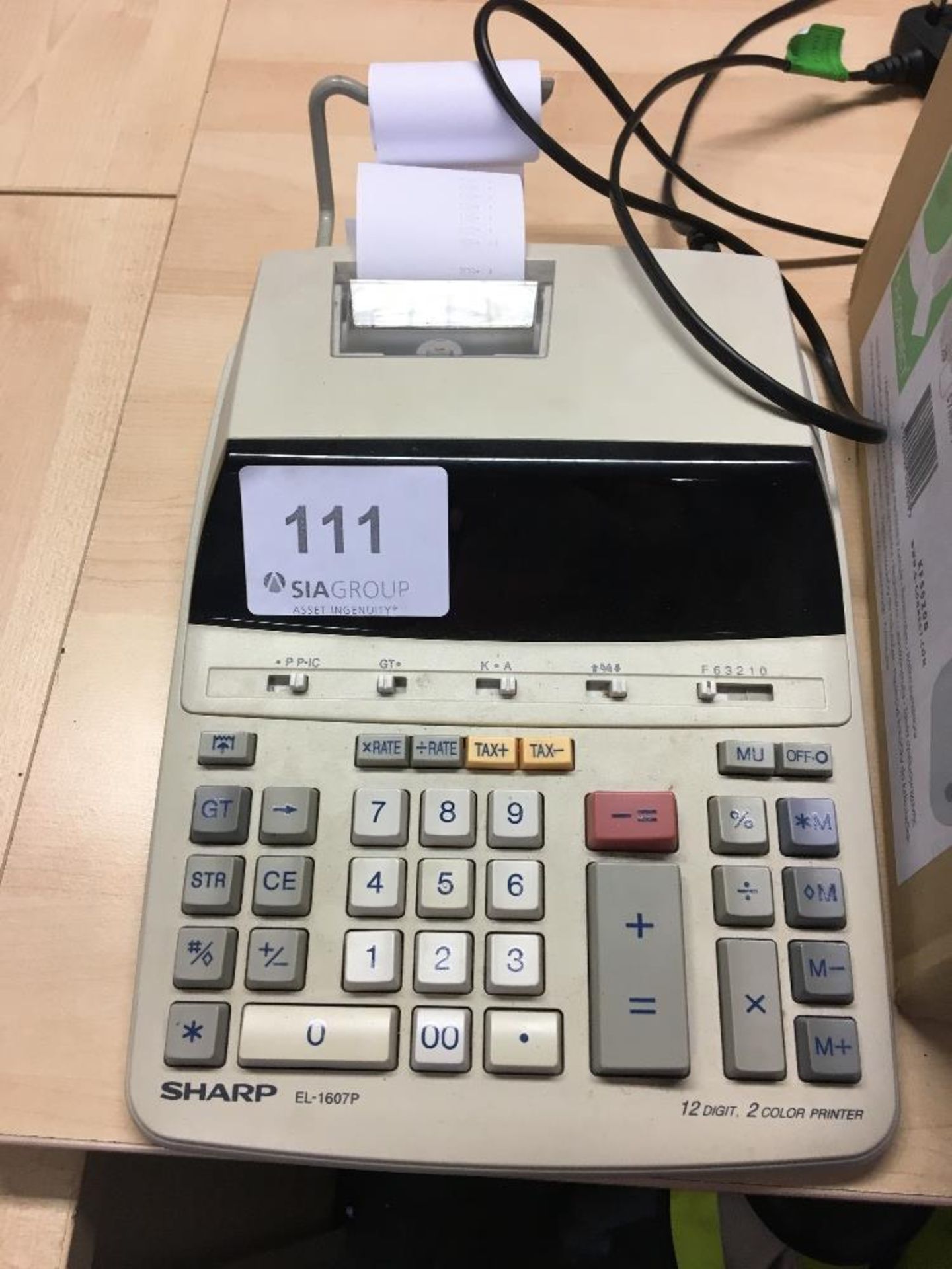 Sharp EL-1607P 12 Digit Calculator 2 Colour Printer - Image 2 of 3