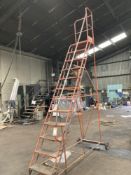 Large mobile warehouse steps 12 rung